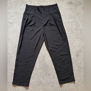 Madewell High Waisted Pleated Women’s Black Trouser Dress Pants